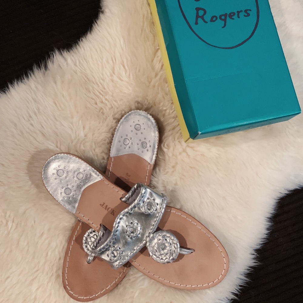 Silver metallic Jack Rodgers